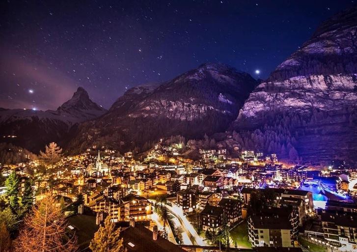 Zermatt at night