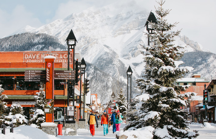 Banff town - one of the best ski resorts in Alberta