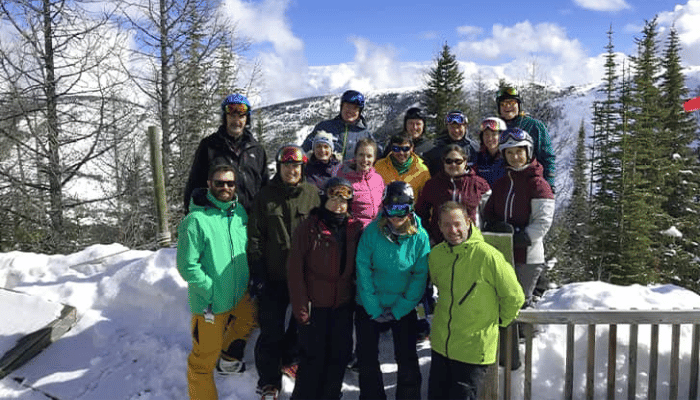 The Ski Solutions expert team at Panorama ski resort in Canada