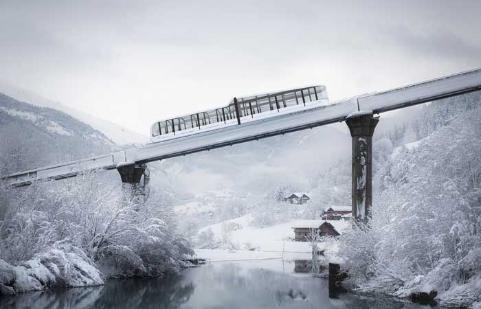 Ski resorts by train