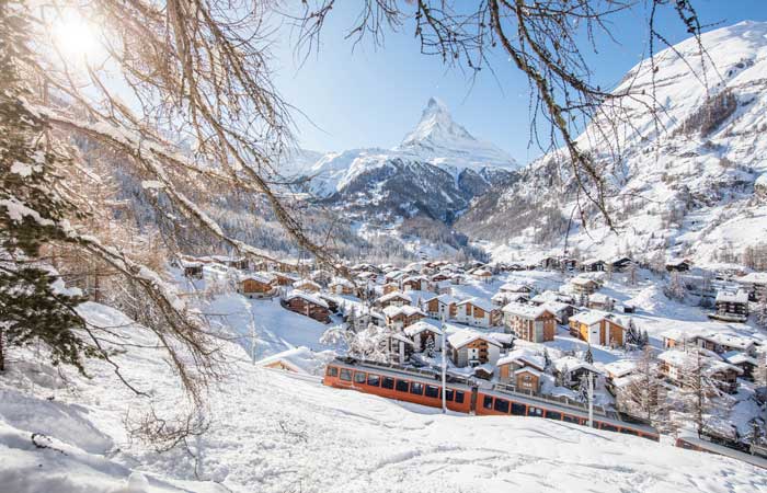 Becoming a sustainable skier by taking the train to the Alps