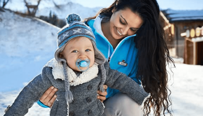 Skiing with a baby