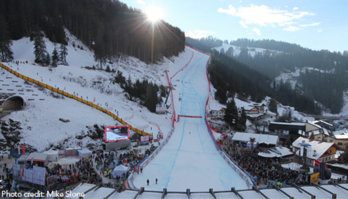 Saslong World Cup ski race course