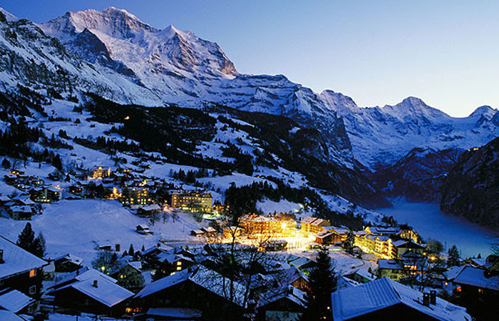 Swiss Alps at Night