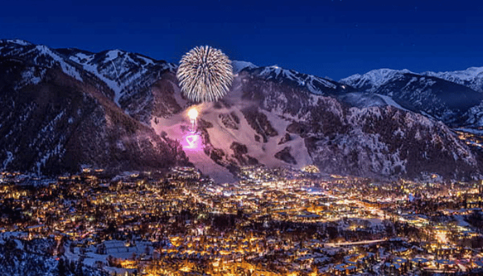 Aspen ski resort at New Years Eve