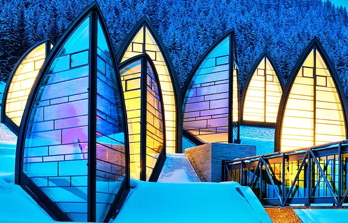 The Tschuggen Grand Hotel has fantastic spa facilities and is one of the leading ski hotels in the world