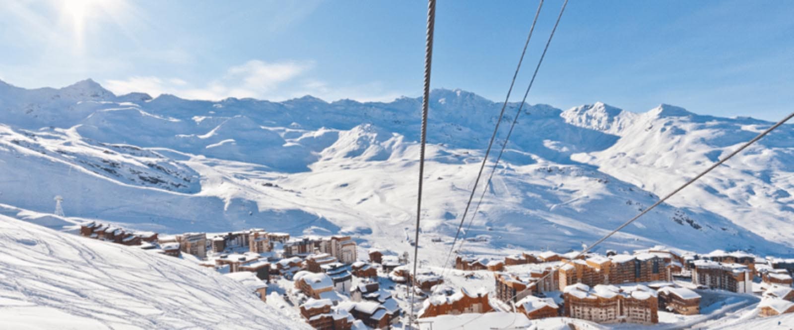 A view over the French ski resort of Val Thorens