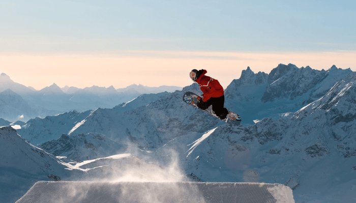 snowboarding in Italy