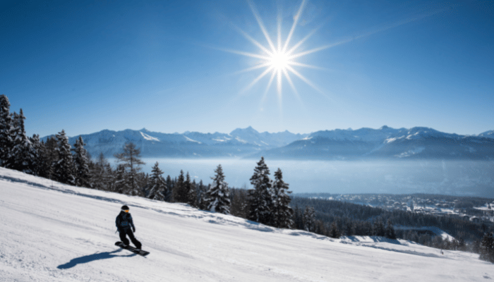 snowboarding in Switzerland