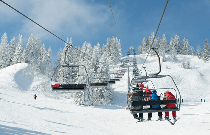 Megève is a popular ski resort near Mont Blanc